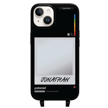Polaroid x Topologie Bump Phone Case / Frame Black (Personalization) / iPhone 14