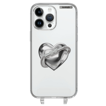 The First Ascent / Silver Metallic Heart / iPhone 14 Pro Max