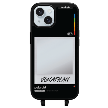 Polaroid x Topologie Bump Phone Case / Frame Black (Personalization) / iPhone 15