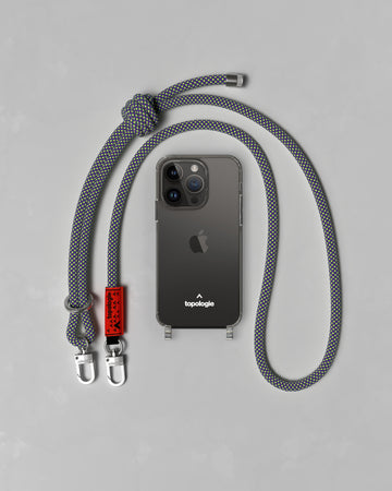 Verdon Phone Case  / Clear / 8.0mm Teal Blue Lattice