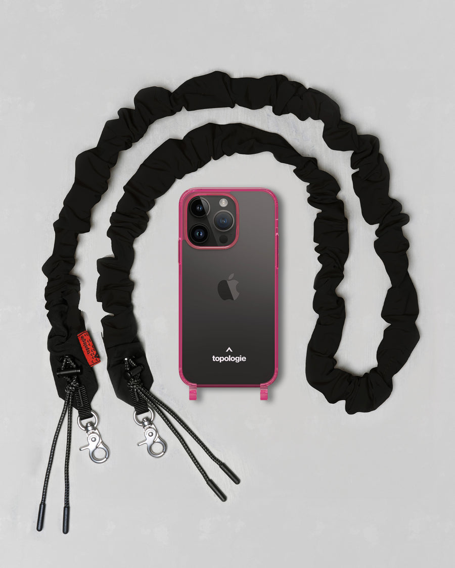 Verdon Phone Case / Neon Pink / Bungee Strap Black