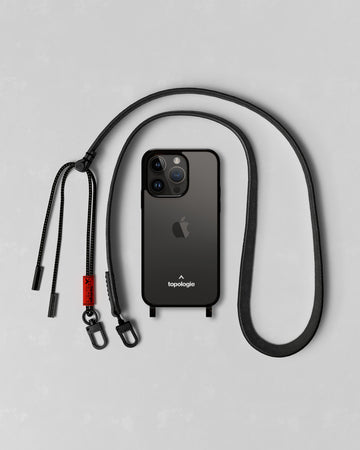 Verdon Phone Case / Smoke / Leather Strap Black