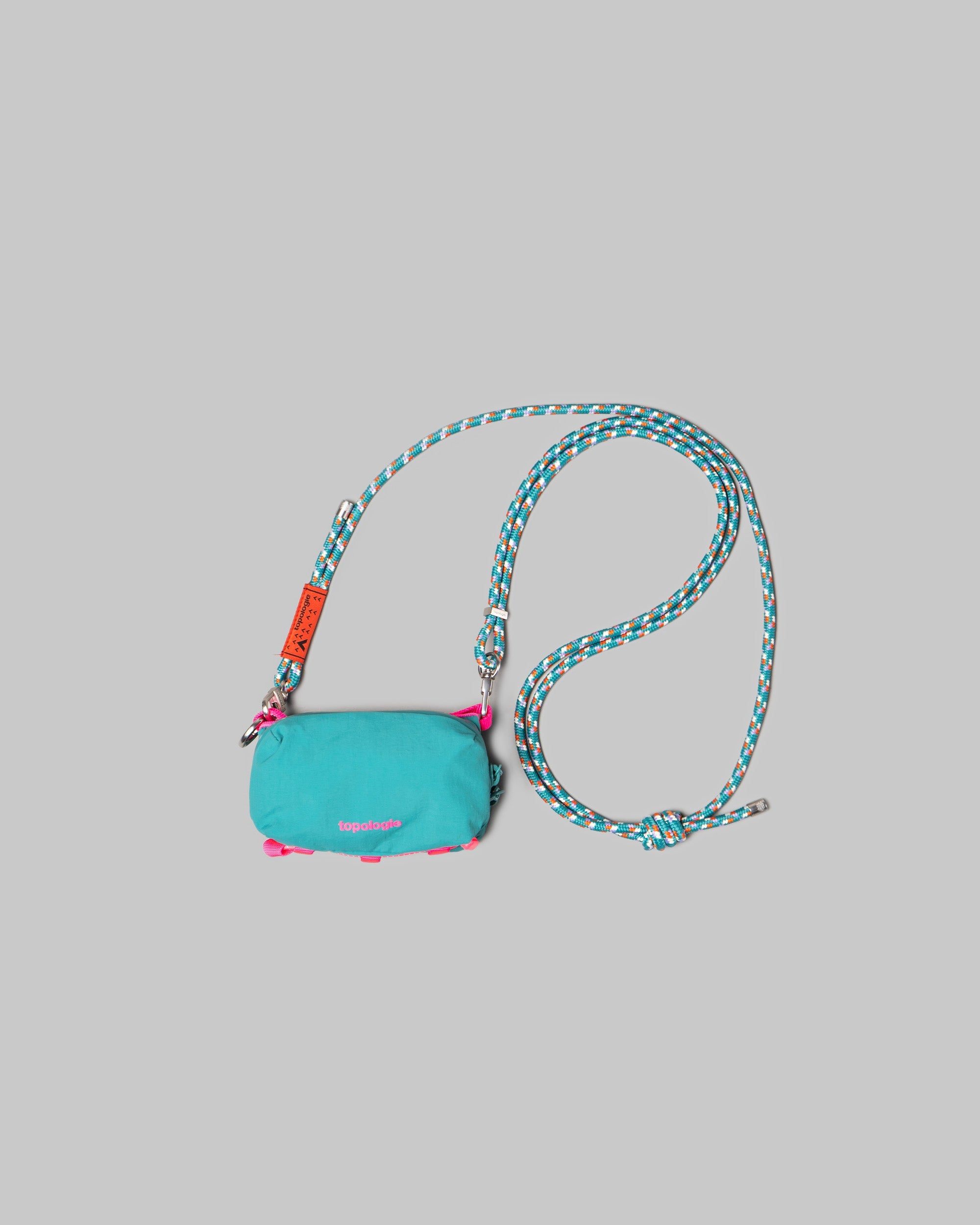 Mini Bottle Sacoche / Teal / 6.0mm Teal Blue Patterned