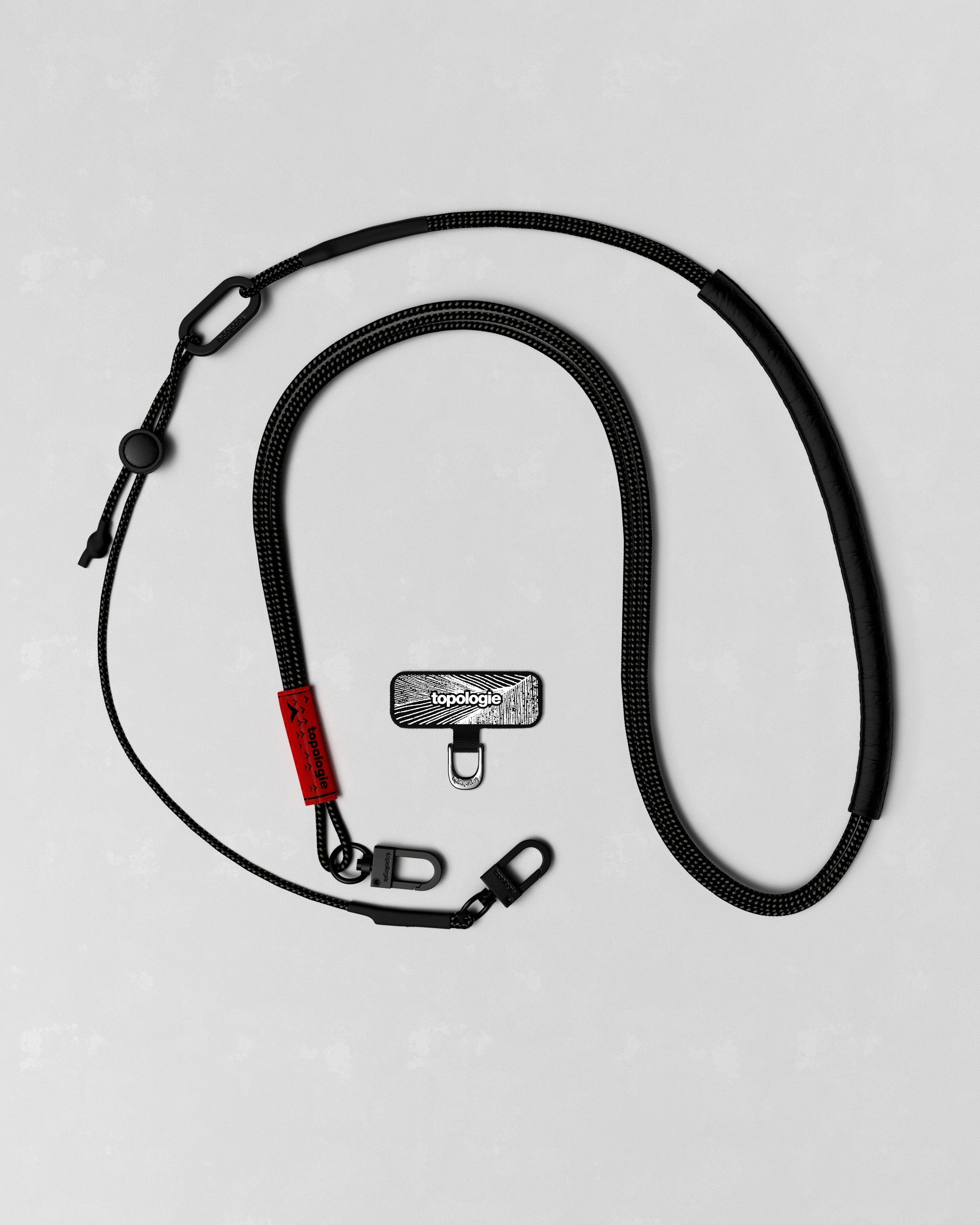 Phone Strap Adapter / Black / 3.0mm Tricord / Black Lattice