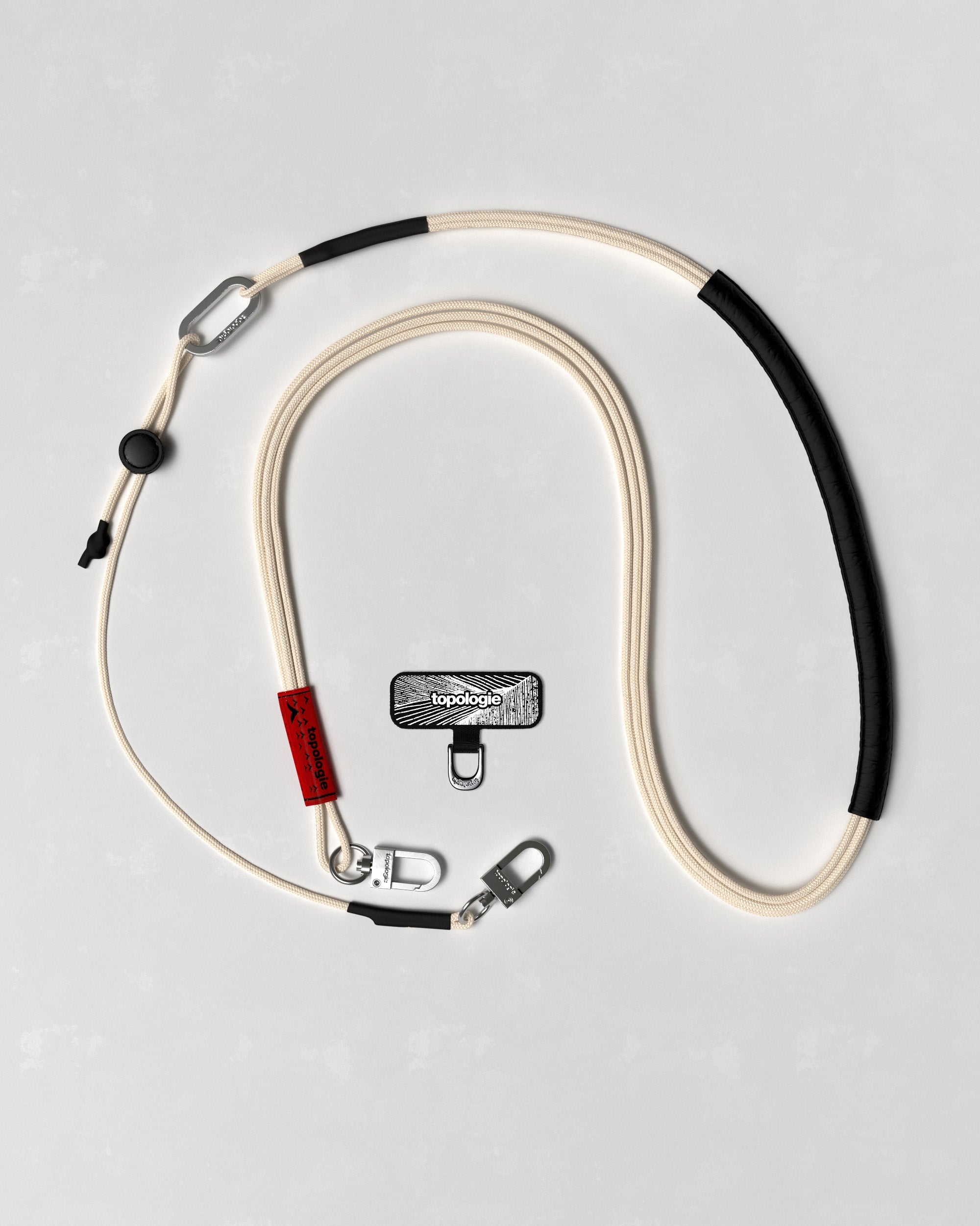 Phone Strap Adapter / Black / 3.0mm Tricord / Off White