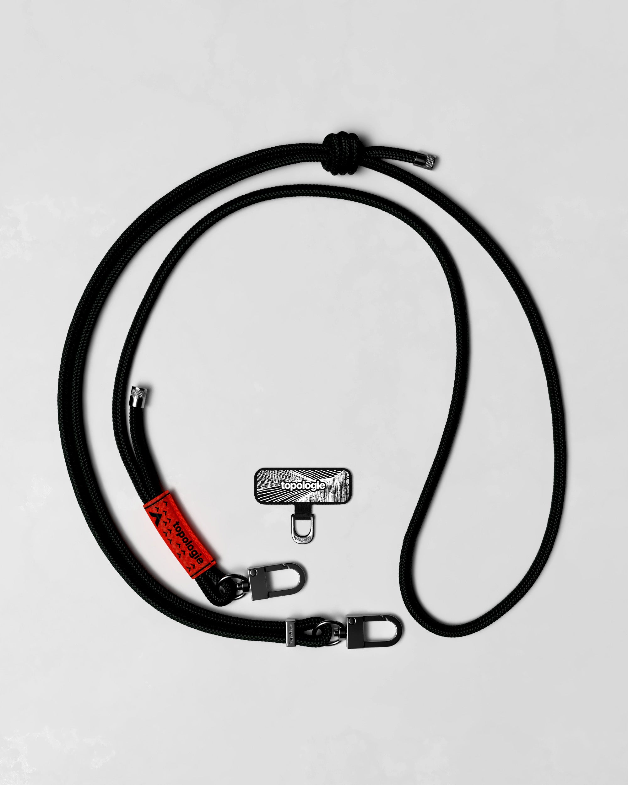 Phone Strap Adapter / Black / 6.0mm Rope / Black Solid