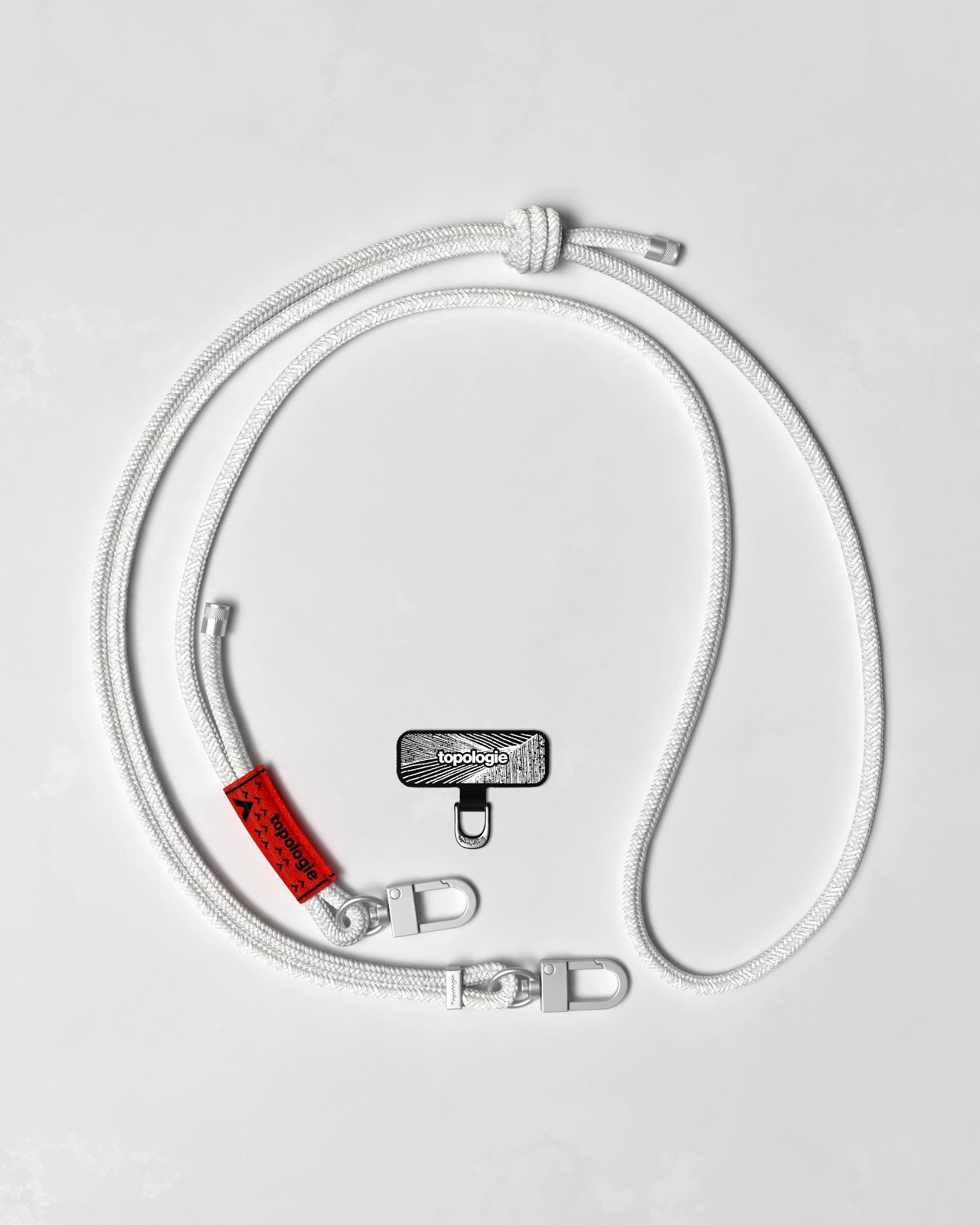 Phone Strap Adapter / Black / 6.0mm Rope / Snow White Melange