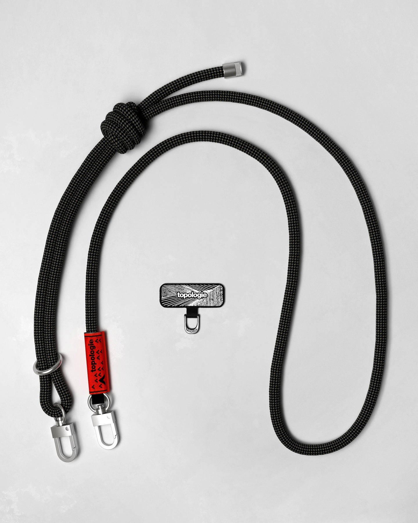 Phone Strap Adapter / Black / 8.0mm Rope / Black Lattice