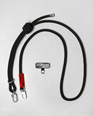 Phone Strap Adapter / Black / 8.0mm Rope / Black Lattice