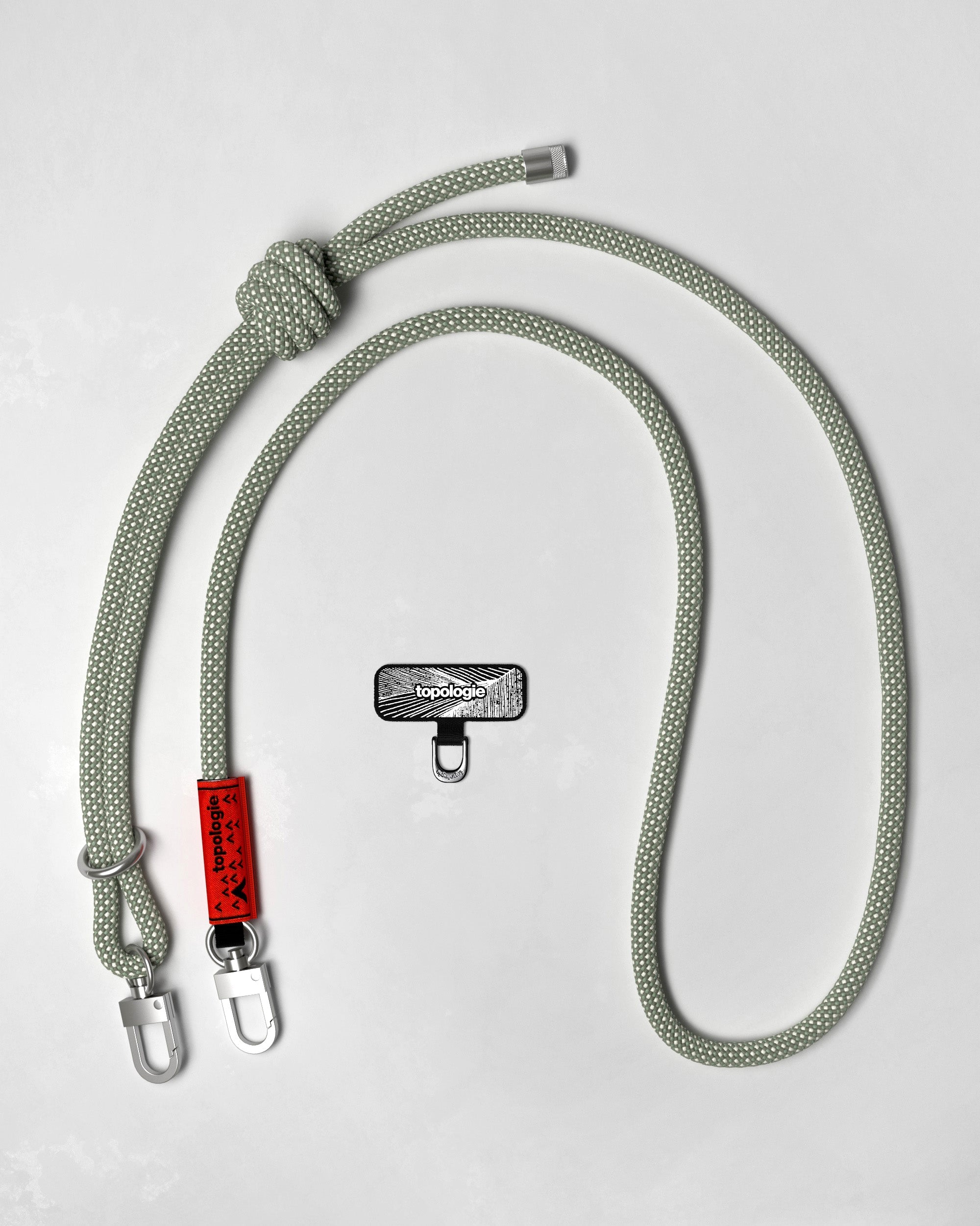 Phone Strap Adapter / Black / 8.0mm Rope / Sage Lattice