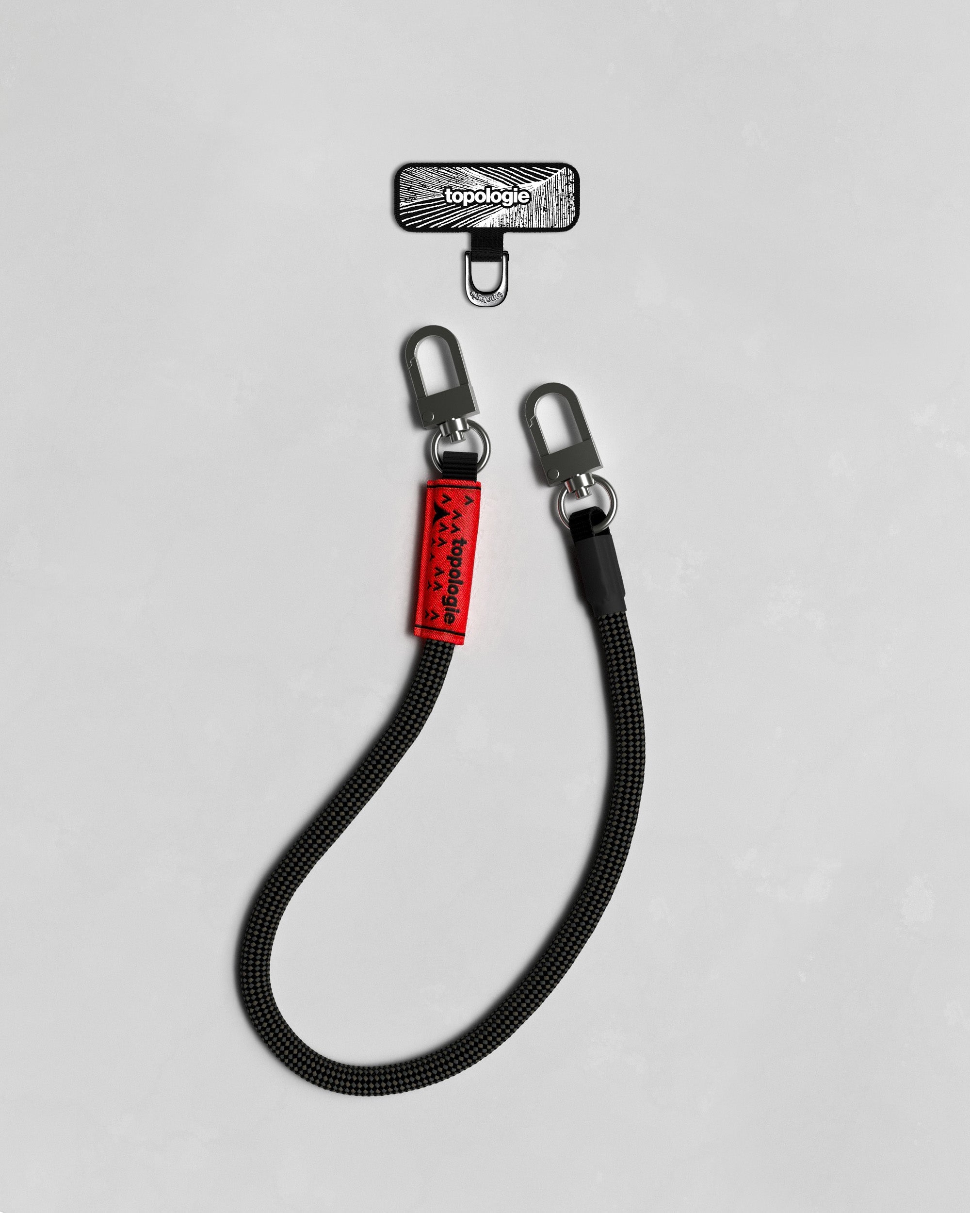 Phone Strap Adapter / Black / 8.0mm Wrist Strap / Black Lattice