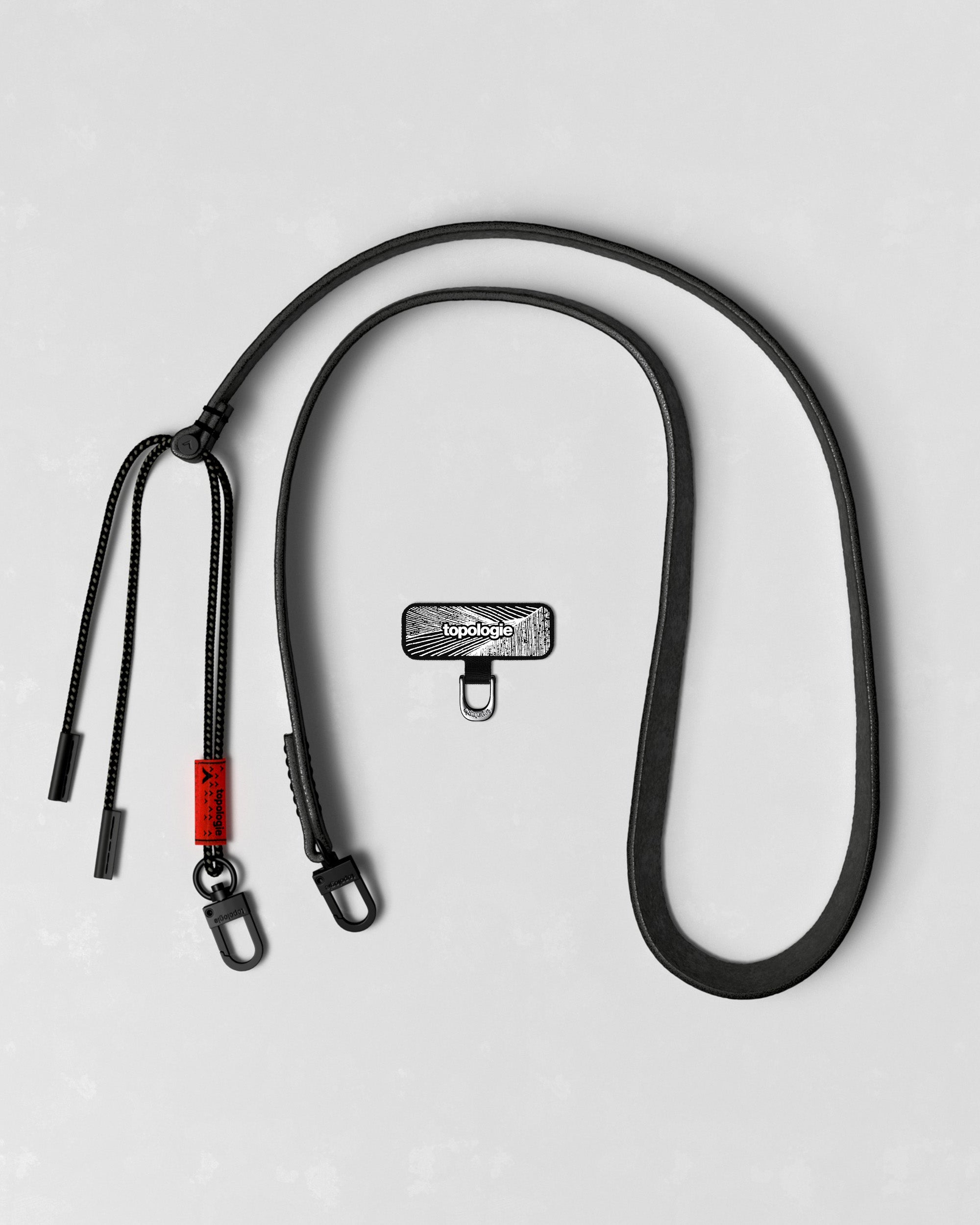 Phone Strap Adapter / Black / Leather Strap / Black