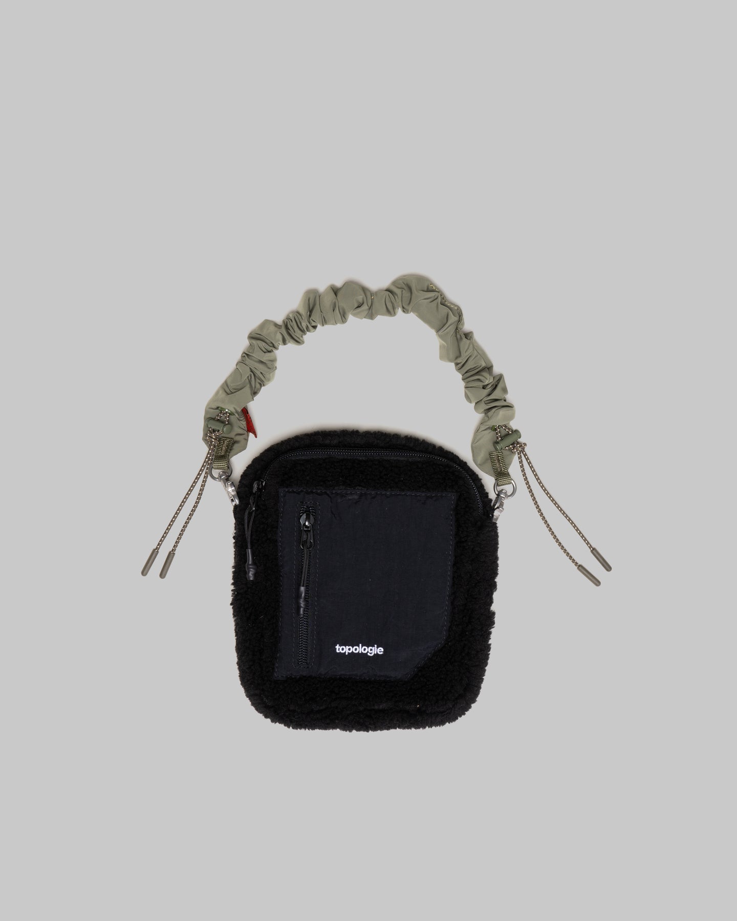 Tinbox Medium / Fleece / Black / Bungee Wrist Strap Army