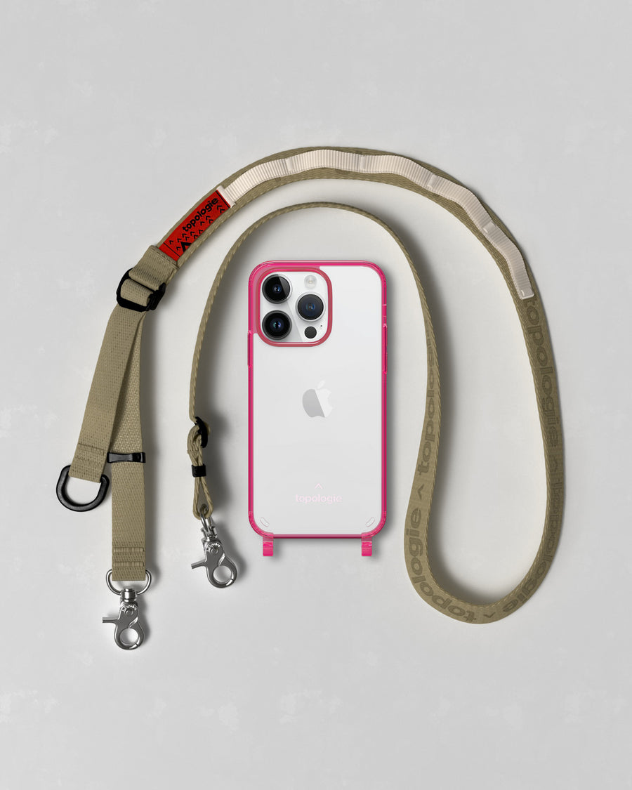 Verdon Phone Case / Neon Pink / Utility Sling Khaki
