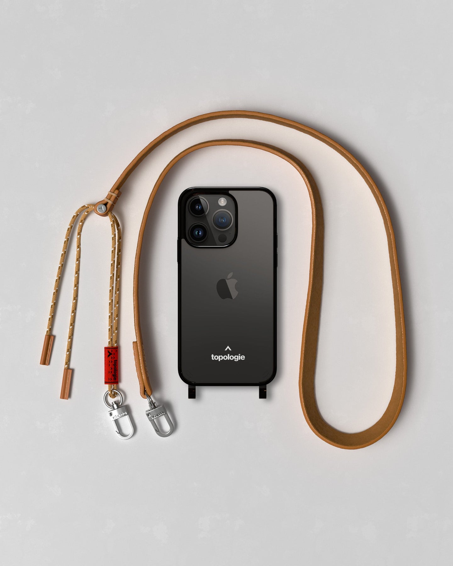 Verdon Phone Case / Smoke / Leather Strap Tan