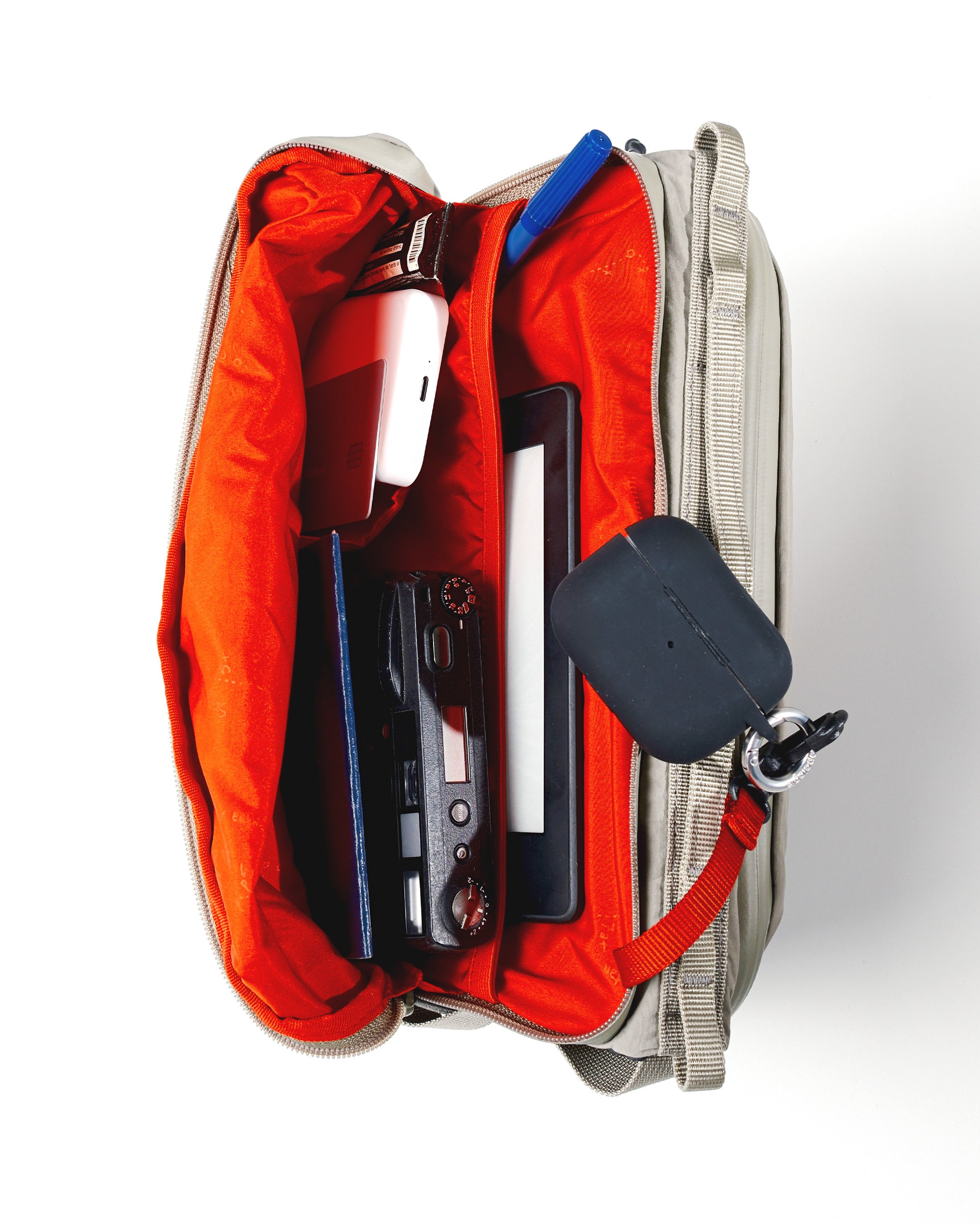 Bottle Sacoche Large / Black (Tech Sateen) / 10mm Rope / White Patterned