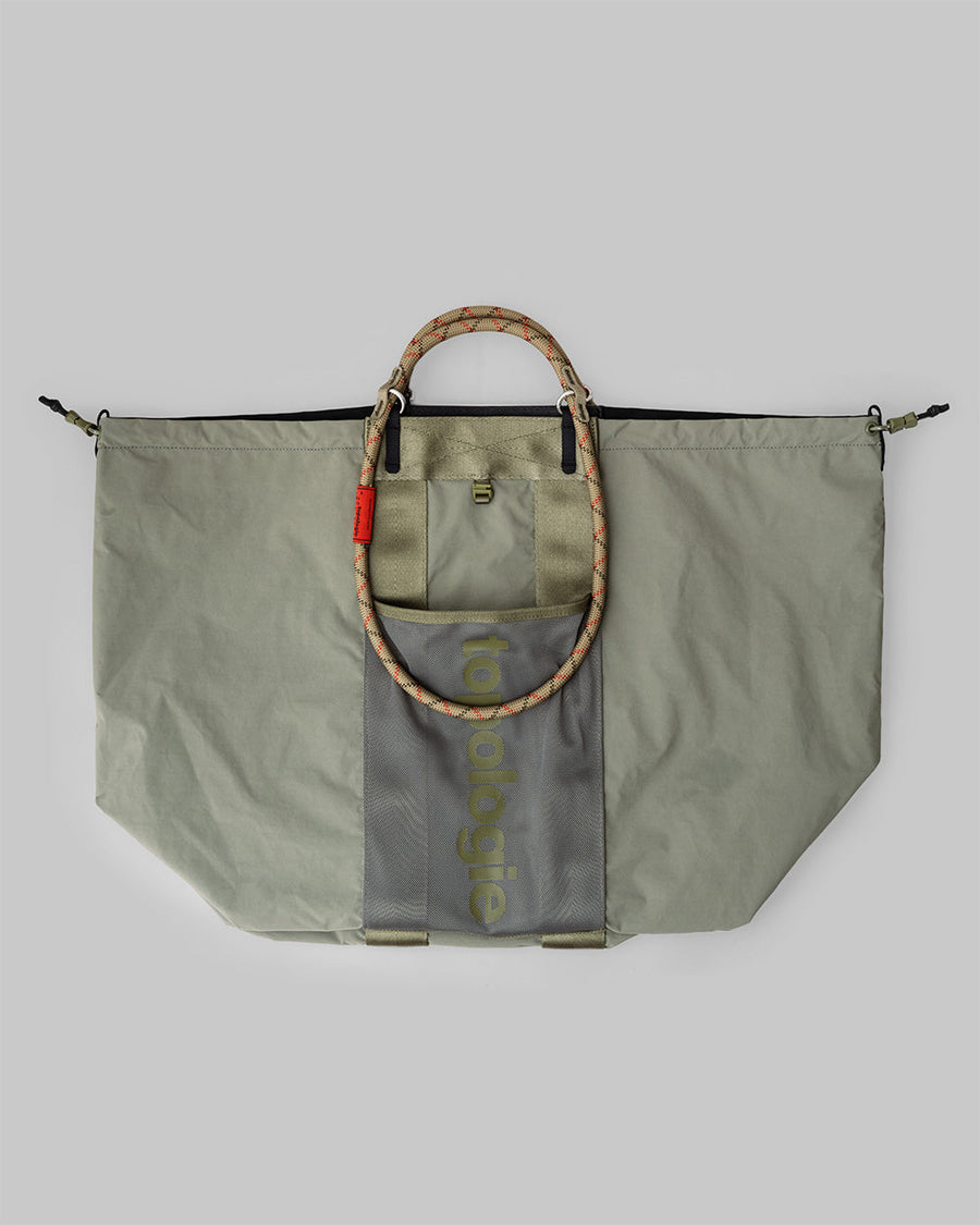 Summit Tote Large / Black / Olive (Tech Sateen) / 10mm Rope Loop / Sand Helix