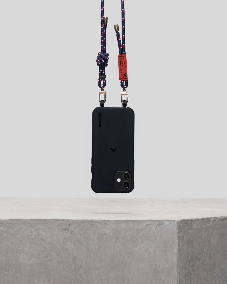 Dolomites Phone Case / Black / 6.0mm Navy Patterned