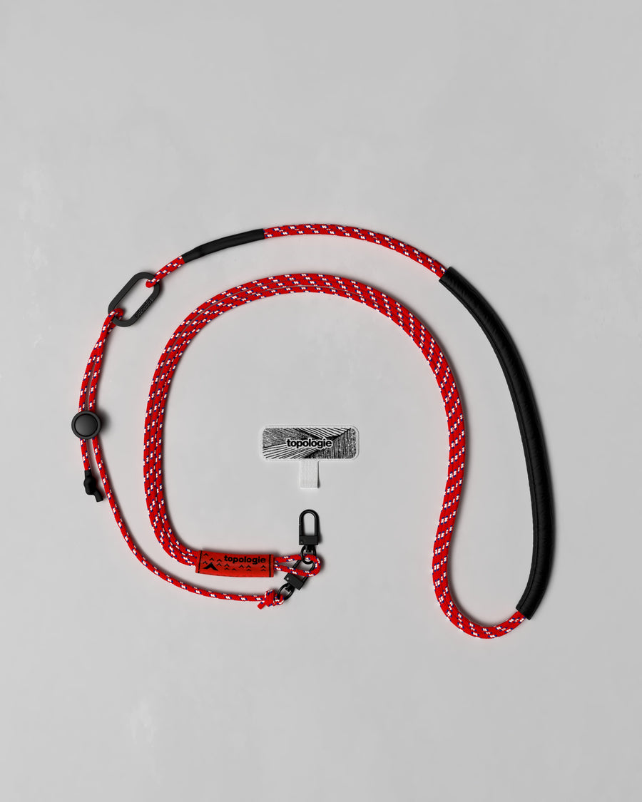 Phone Strap Adapter + 3.0mm Tricord / Red Patterned
