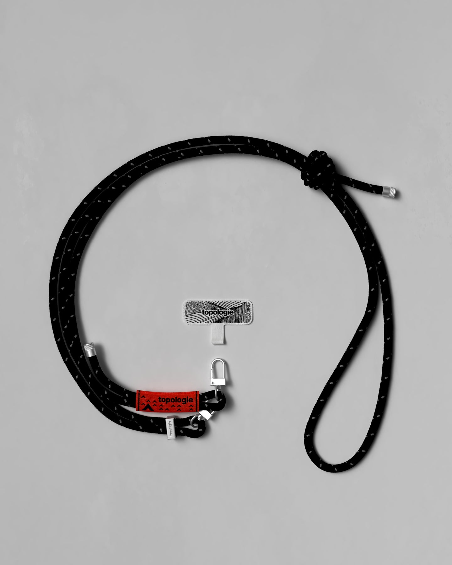 6.0mm Rope / Black Reflective + Phone Strap Adapter