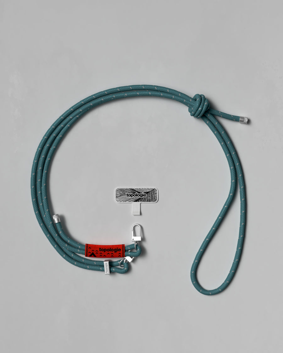 6.0mm Rope / Teal Reflective + Phone Strap Adapter