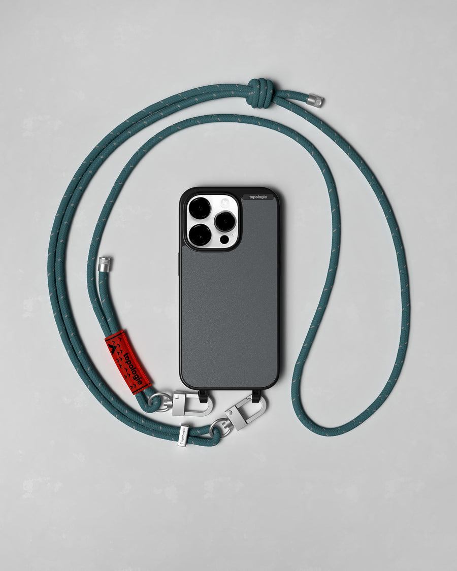 Bump Phone Case / Matte Black / Dark Grey / 6.0mm Teal Reflective