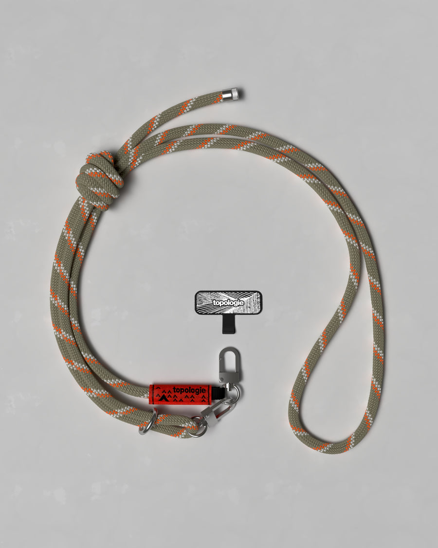 8.0mm Rope / Sage Patterned + Phone Strap Adapter