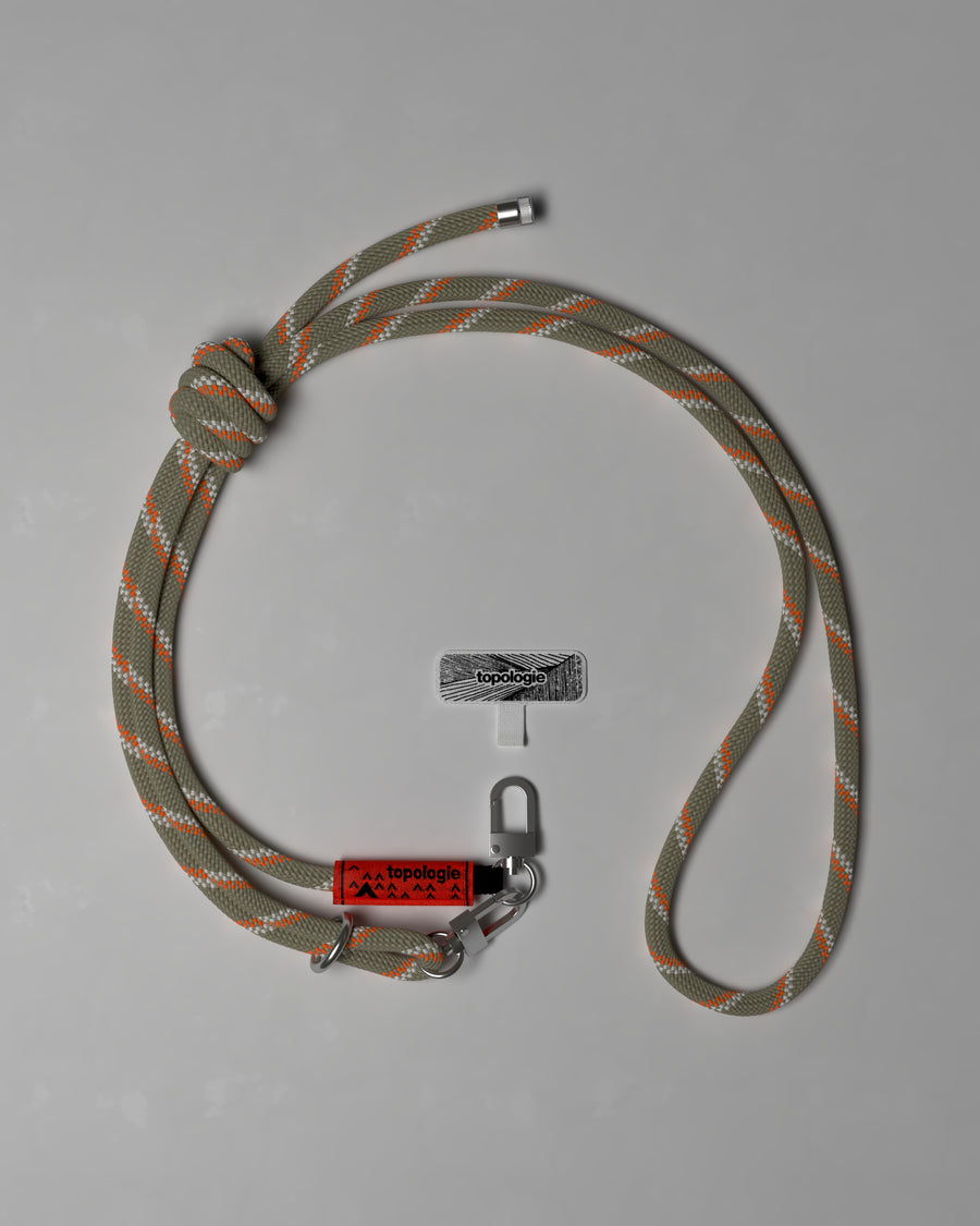 8.0mm Rope / Sage Patterned + Phone Strap Adapter