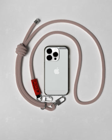 Bump Phone Case / Clear / Smoke / 8.0mm Grey Red Blue Lattice