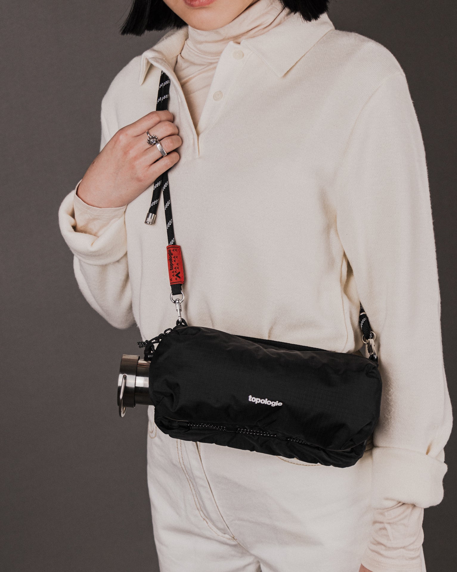 Bottle Sacoche / Dry Black / 8.0mm Black Lattice