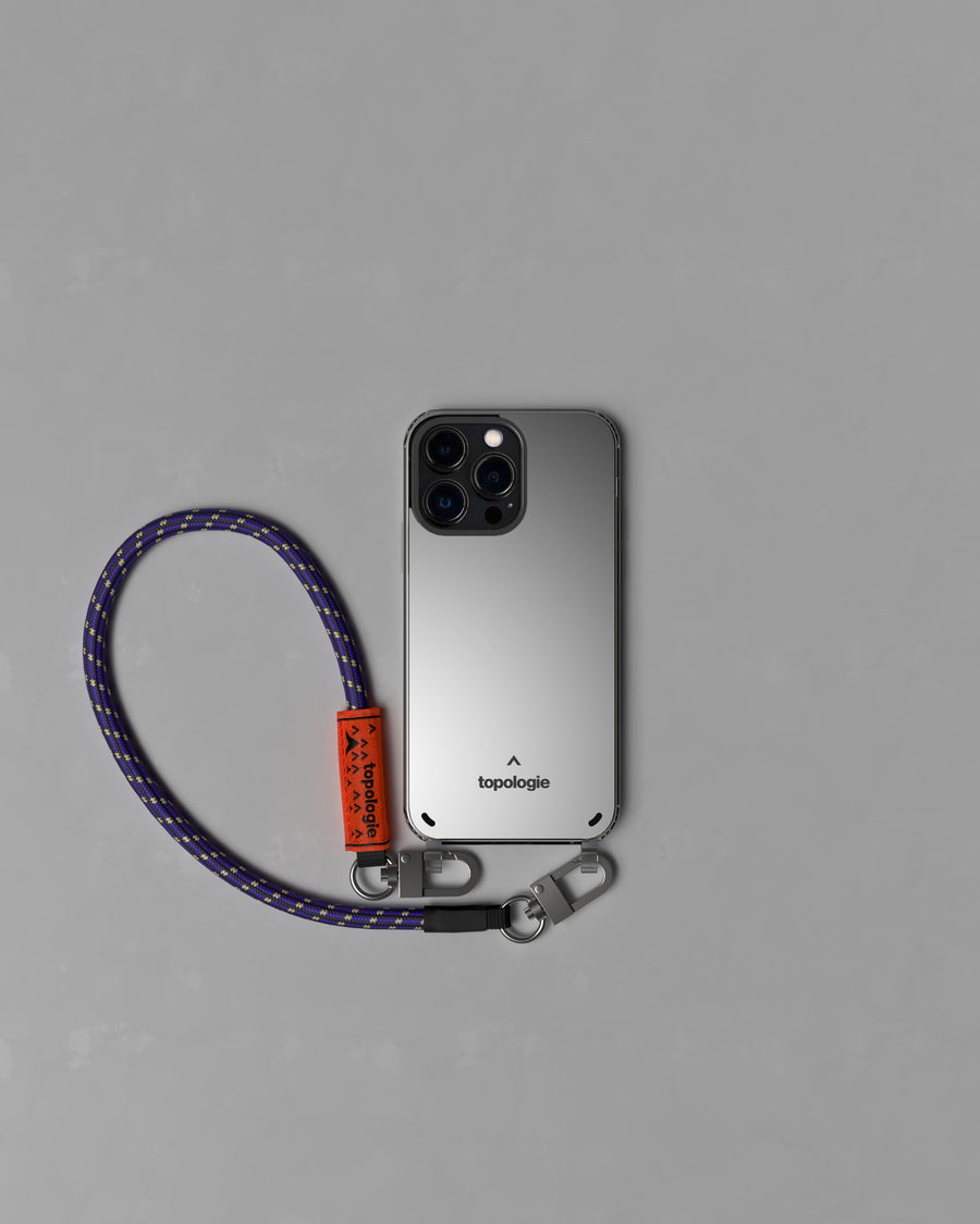 Verdon Phone Case / Dark Mirror / 8.0mm Wrist Strap Black Purple
