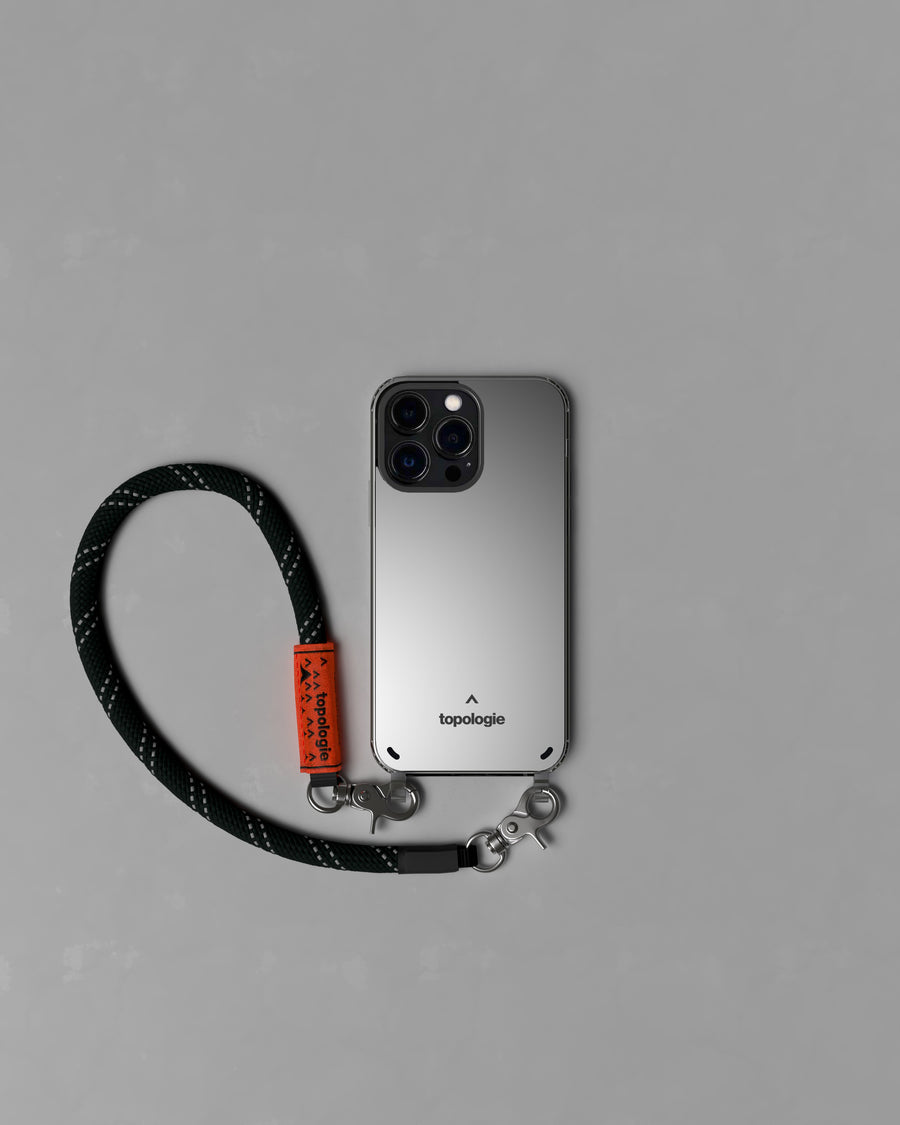 Verdon Phone Case / Dark Mirror / 10mm Wrist Strap Black Reflective
