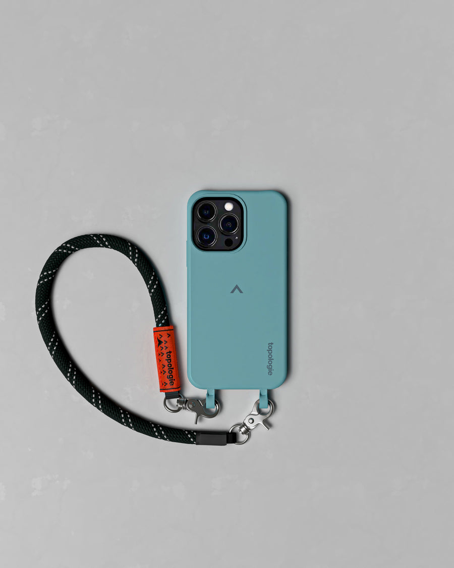 Dolomites Phone Case / Teal / 10mm Wrist Strap Black Reflective