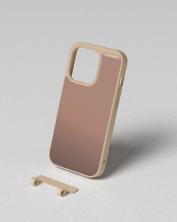 Bump Phone Case / Matte Sand / Rose Gold Mirror