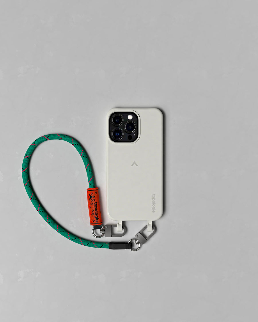 Dolomites Phone Case / Moon / 8.0mm Wrist Strap Emerald Fuschia