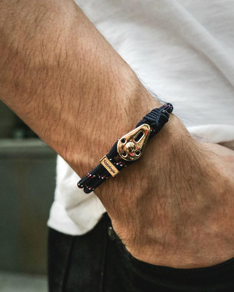 Yosemite / Navy Patterned / Gold