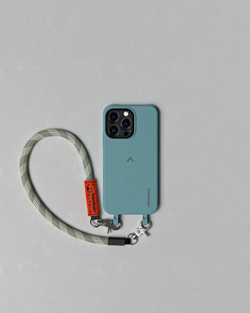 Dolomites Phone Case / Teal / 10mm Wrist Strap Sage Patterned