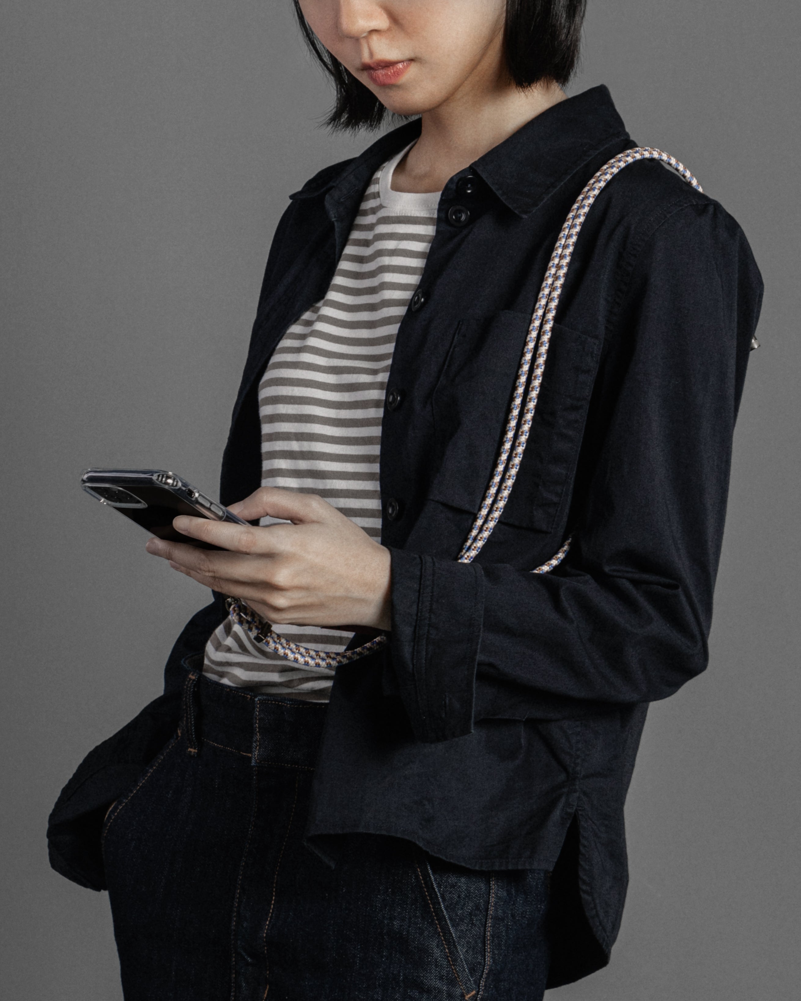 Verdon Phone Case / Dark Mirror / 6.0mm Beige Purple