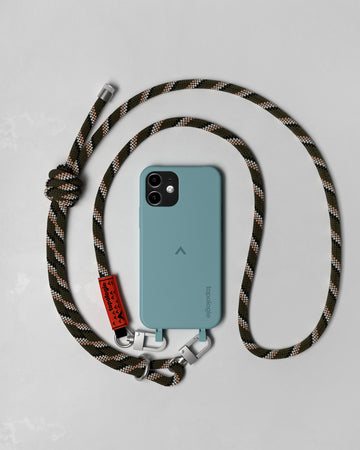 Dolomites Phone Case / Teal / 8.0mm Army Green Patterned