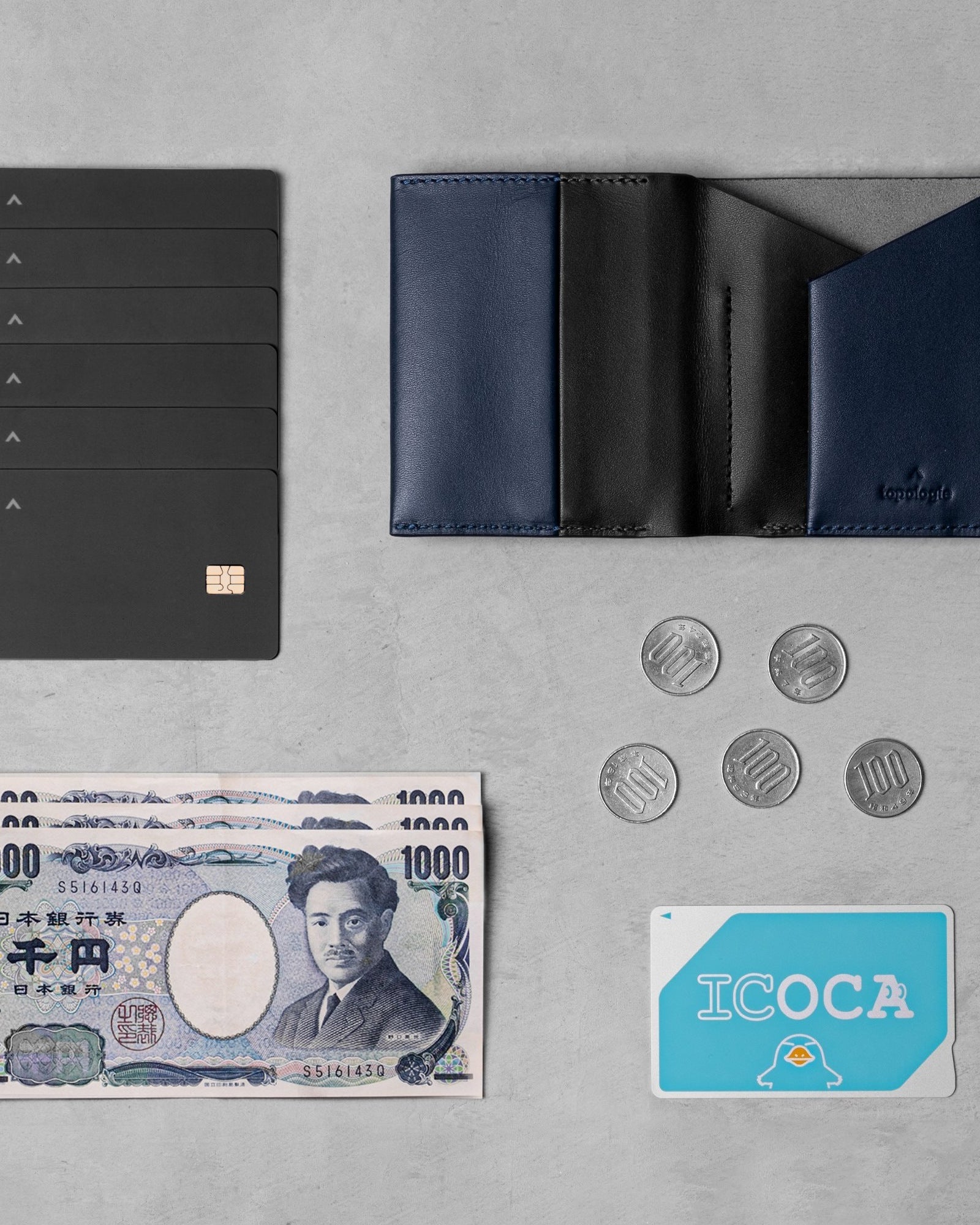 Slim Coin Wallet Grey