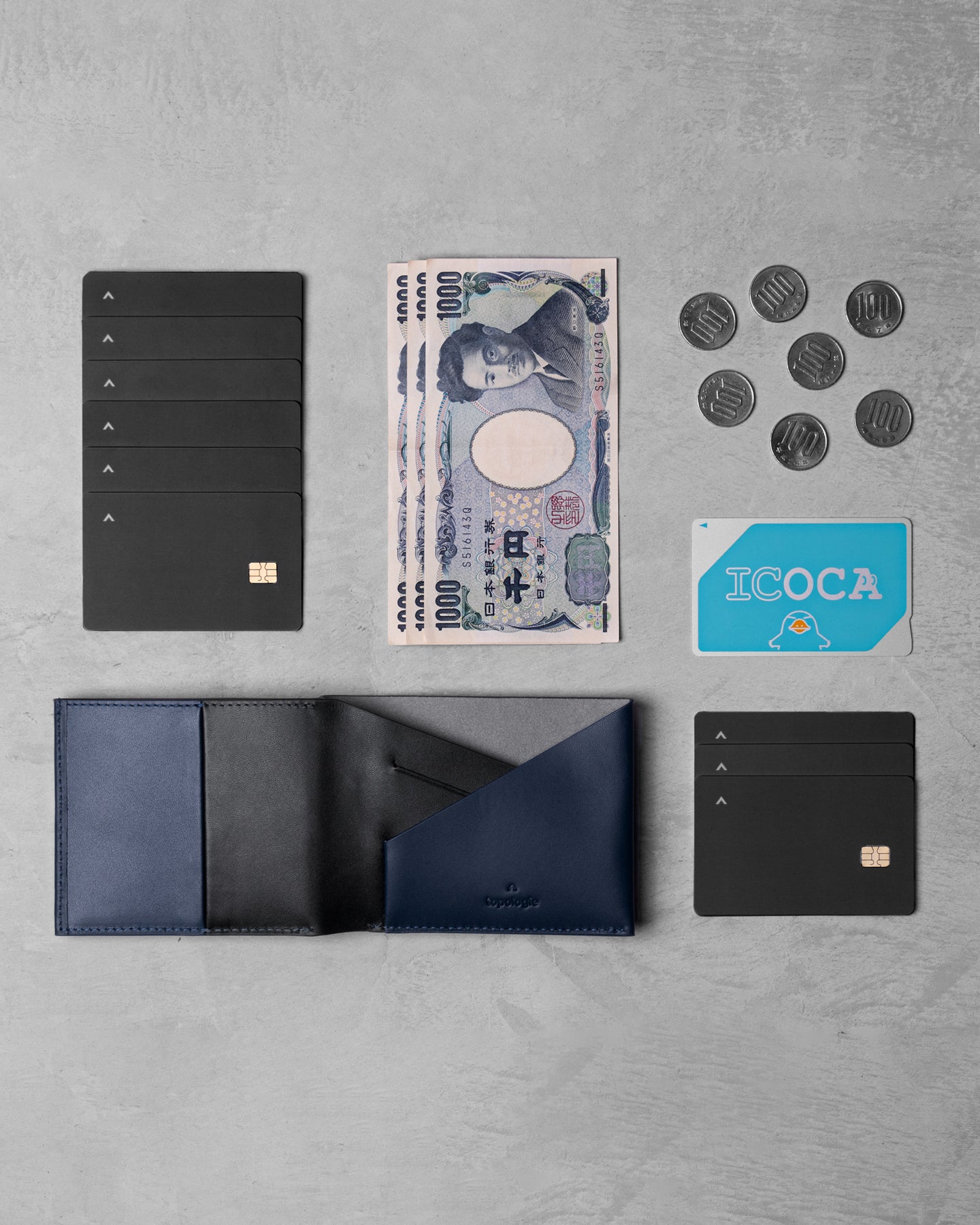 Slim Coin Wallet Plus Black