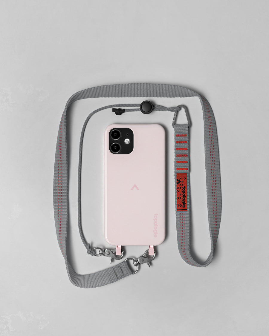 Dolomites Phone Case / Blush / 20mm Grey Stripe
