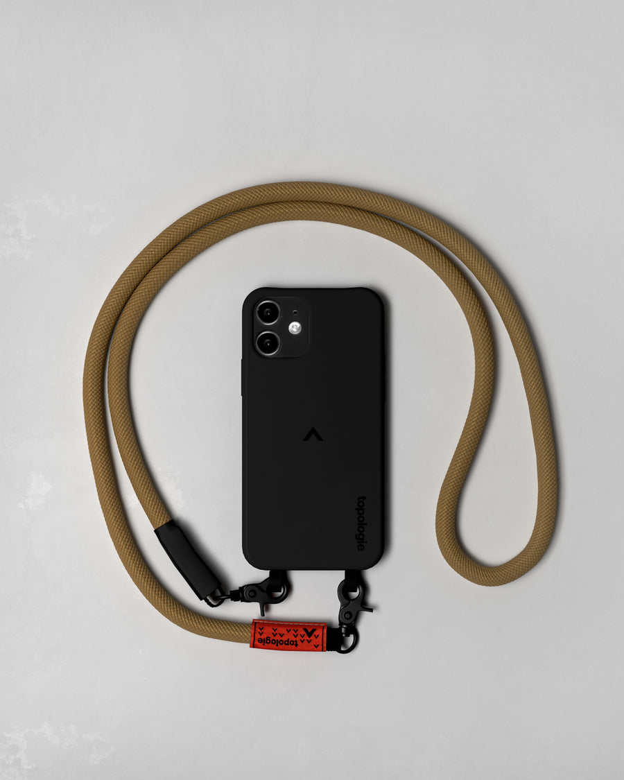 Dolomites Phone Case / Black / 10mm Khaki Solid