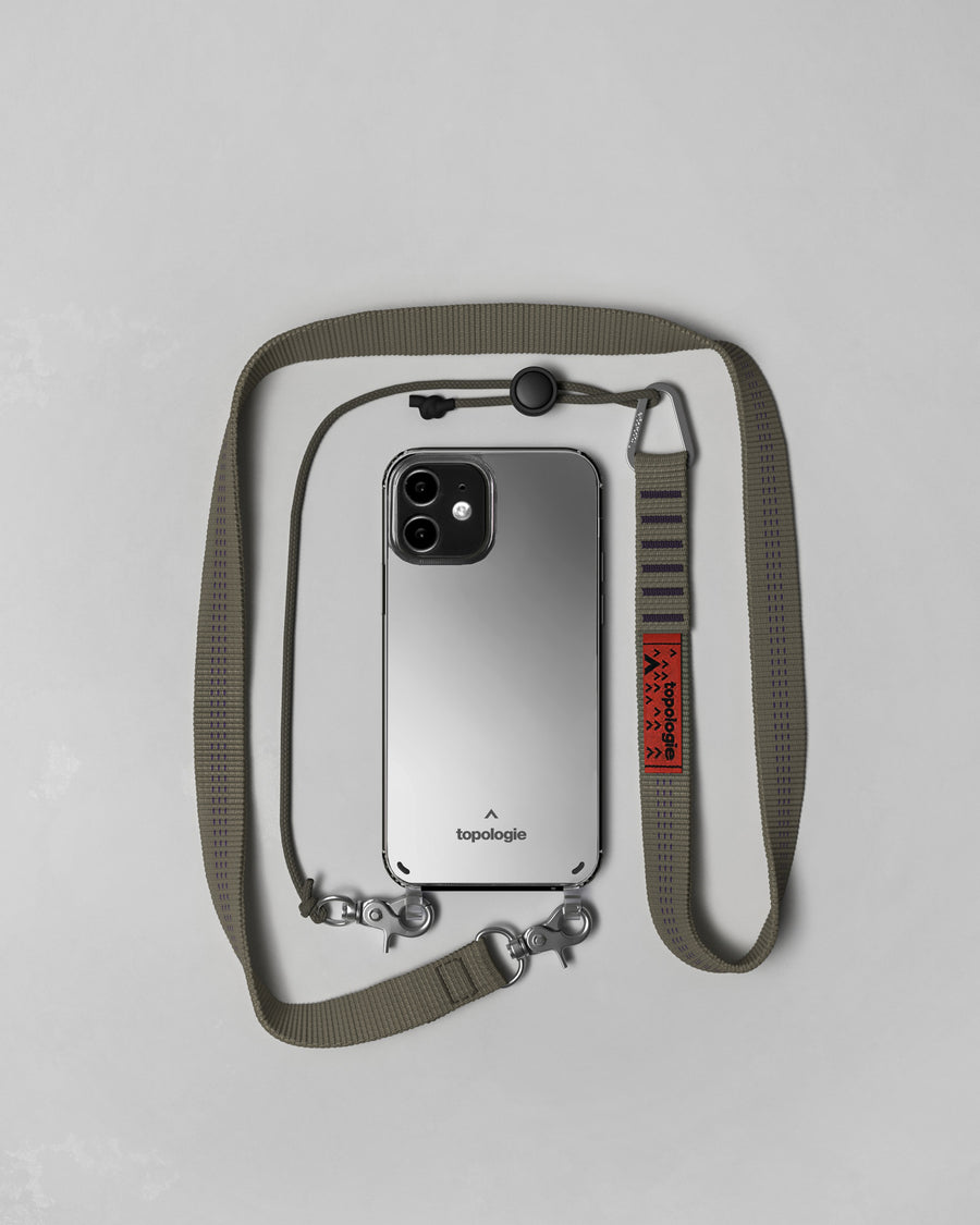 Verdon Phone Case / Dark Mirror / 20mm Moss Stripe